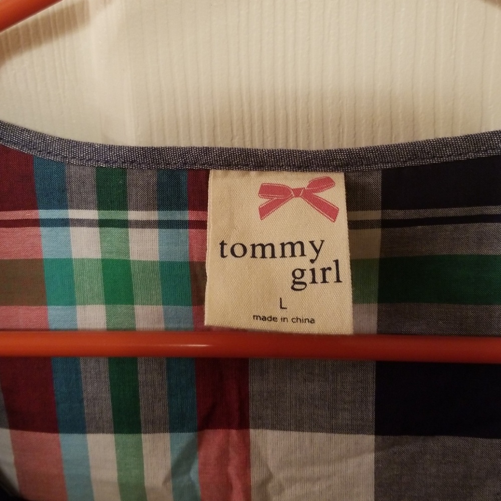 Women's Tommy girl blue chambray romper - Picture 2 of 8